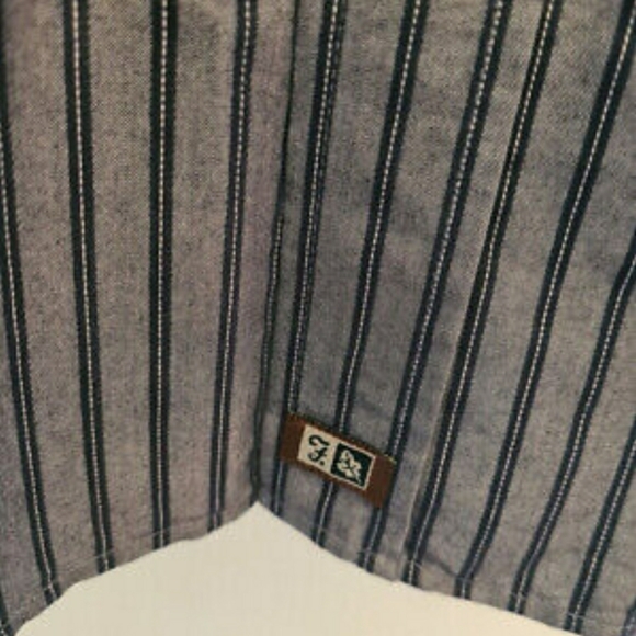 Farah shirt striped size 3XL XXL long sleeve grey with blue stripes casual - Picture 6 of 7
